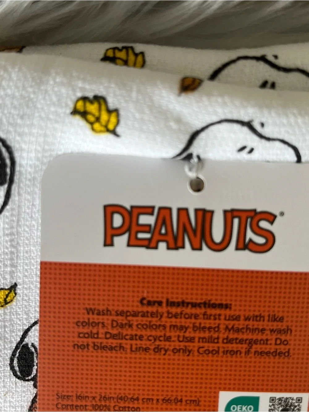 Peanuts Snoopy Kitchen Autumn Fall Towel Set Of 2